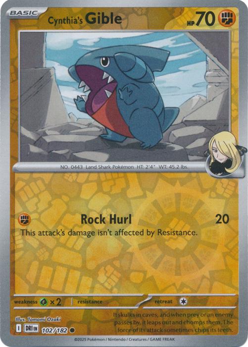 Cynthia's Gible [Reverse Holo]